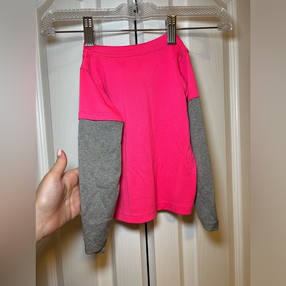 Nike - Toddler Girls Long Sleeve Shirt  Pink & Gray Athletic Sporty Top Size 2T - Picture 2 of 3
